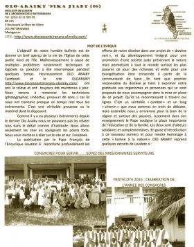 Bulletin de liaison n°6 - Archidiocèse d'Antsiranana