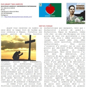 Bulletin de liaison N°19 - Archidiocèse d'Antsiranana